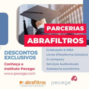 Parceria visa oferecer, por meio de descontos exclusivos, benefícios aos associados, bem como promover capacitação aos profissionais e estimular também o desenvolvimento o setor de filtração.