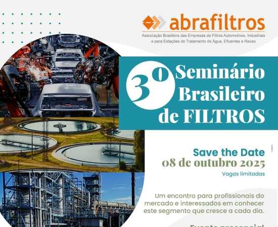 3º Seminário Brasileiro de Filtros acontecerá no dia 08 de outubro 18/03/2025 por Solange em Abrafiltros,Evento,Lançamentos,Mercado de reposição Nenhum Comentário