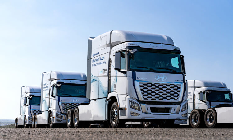 Caminhões Hyundai movidos a hidrogênio verde vão transportar madeira no Uruguai