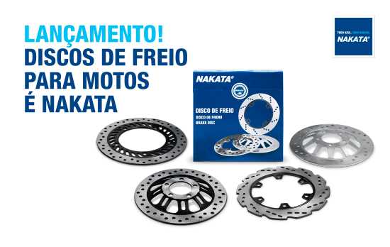 Nakata lança linha de discos de freio para motocicletas