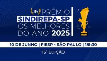 Prêmio Melhores do Ano Sindirepa-SP acontece em 10 de junho