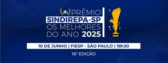 Prêmio Melhores do Ano Sindirepa-SP acontece em 10 de junho