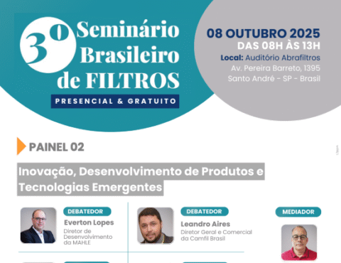 Inovação e tecnologias emergentes na filtração serão assuntos do 3° Seminário Brasileiro de Filtros