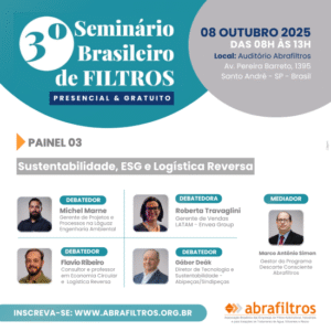 Compromisso ambiental do setor de filtração terá painel exclusivo no 3º Seminário Brasileiro de Filtros