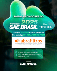 Congresso SAE Brasil e evento da Indústria de Hidrogênio contam com apoio da Abrafiltros